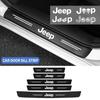 Car Trunk Door Threshold Stickers for Jeep Logo Commander Wrangler Grand Cherokee Compass Renegade JK Patriot Decoration