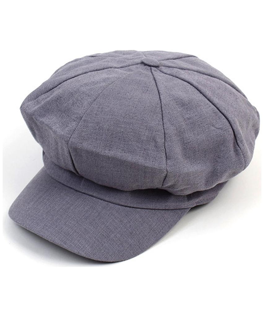 Yunibeosyeolkemiseuteuli Modern Linen Gray Newsboy Cap