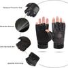 Fingerless Genuine Leather Men Gloves - Long Keeper Half Finger Driving Cycling Bike Motorcycle Outdoor Sport Gloves