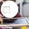 Sticky Note Holder with Stencil,Pen Scissors Reusable Dispenser Desk Organizer for