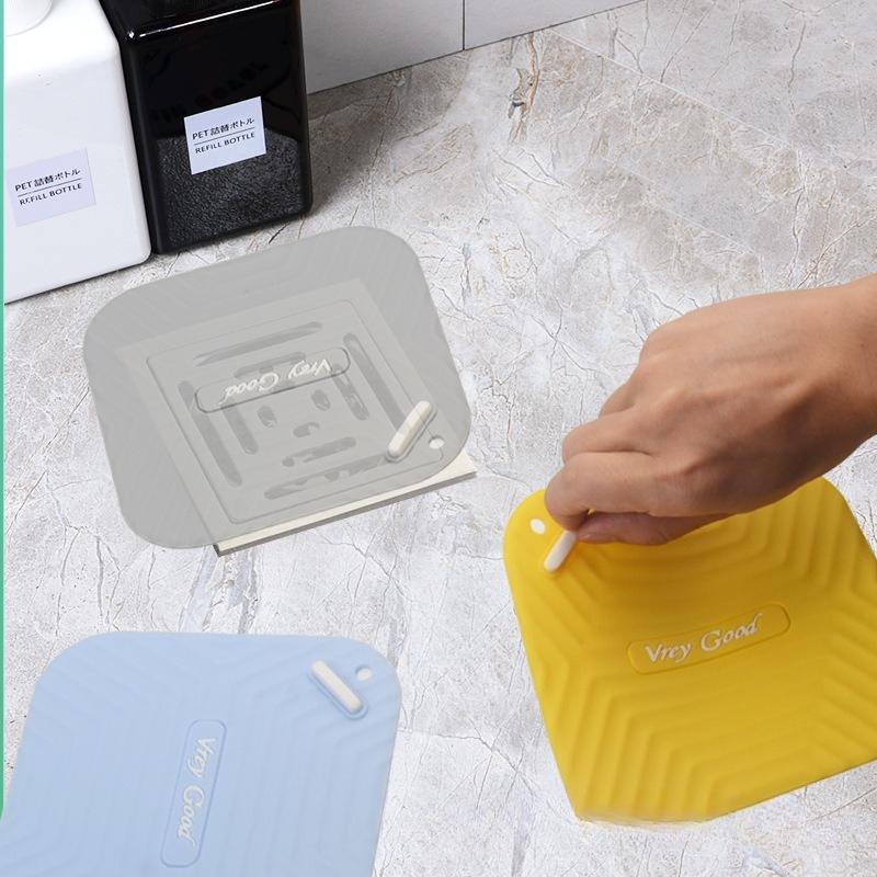 Coussin carré de salle de bain en caoutchouc souple anti-odeur, Couvercle de bonde de sol anti-insectes et anti-odeurs inversées, Bande de silicone pour coussin de bonde de sol