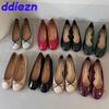 Fashion Footwear Fashion Butterfly-Knot Women Ballet Flats Dance Shoes Shallow Female Soft Round Toe Ladies Flats With Shoes Slides