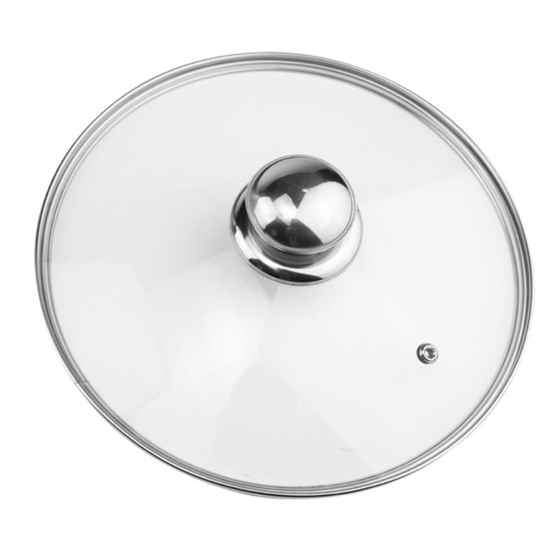 Stainless Steel Nonstick Frying Pan With Glass Lid For Even Heating And Ergonomic Grip Kitchen Cookware