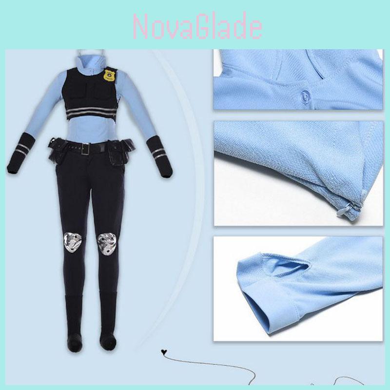 Premium Quality Zootopia Rabbit Bunny Officer Judy Hopps Cosplay Costume For Parties