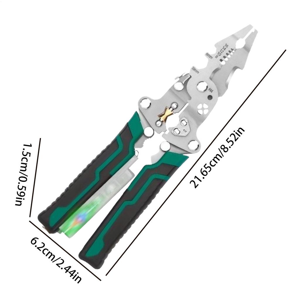 

Плоскогубцы для зачистки проводов Многофункциональный складной стриппер для проводов Высокотвердые режущие кромки Кримпер Кусачки для кабеля Плоскогубцы Ручные инструменты