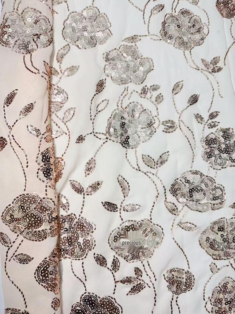New Gorgeous Floral Sequin Bead Embroidery – Available for Retail and Samples
