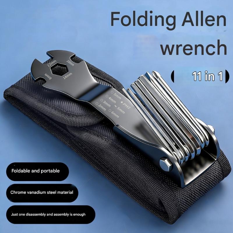 Professional Foldable Screwdriver Kit Various Size Ergonomic Hand Tool Hex Key For Machinery And Electronics