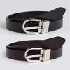 Womens Leather Waist Belt With Geometric Design And Metal Pin Buckle For Professional Attire