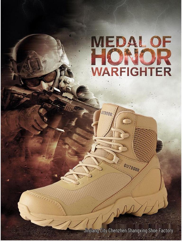 Magnum Plus Size Breathable Tactical Hiking Boots - Wear-Resistant Military Mid-Cut Combat Footwear