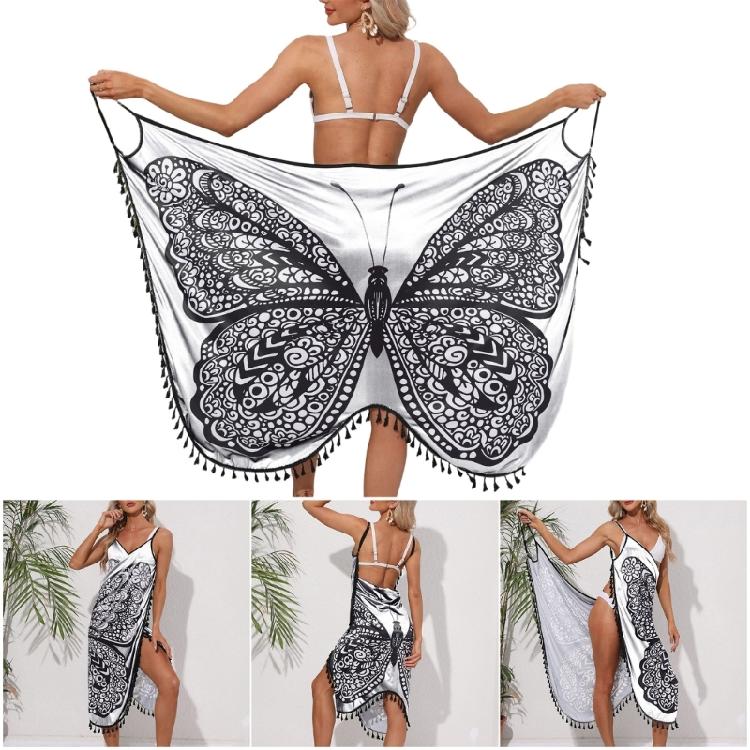 Breathable Soft Swimsuit Dress Pool Parties Dress Sleeveless Feature 3D Butterfly Detailing For Island Getaways Spa