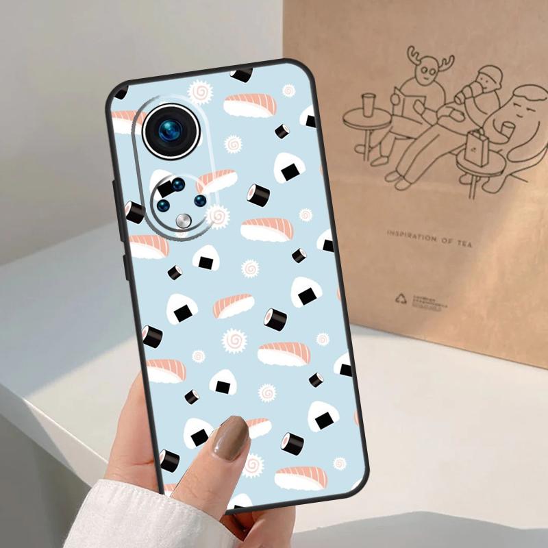 Kawaii Sushi Pattern For Honor Magic 8 Pro 5 6 7 Lite Case For Honor Win RT 200 400 50 70 90 X8b X9a X9b X9c X9d