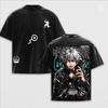Hot Anime Jujutsu Kaisen T-shirt Inumaki Toge Tshirt For Men's Clothing Washed Oversized T Shirt Short Sleeve Cotton Tees Tops