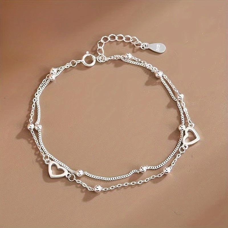 

Fashion Trend Chain Love Beads Double Layers Bracelet, Women s Personalized Daily Hundreds of Accessories Gifts