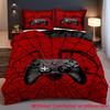 Boys Game Controller Quilt Cover Cool Gamepad Bedding Set Modern Polyester Comforter Bedspread Black Red Spider Web Bedding Set