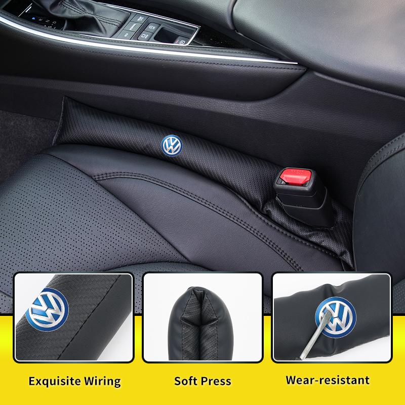 Automotive Two-tone Leather Seam Strip Leak-Proof Auto Seat Gap Plug For VW GTI Polo Passat Scirocco Golf Touareg Touran Sharan