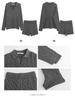 Damen Frühling & Herbst 2025 Hot Grau Gestricktes Pullover Shorts Set