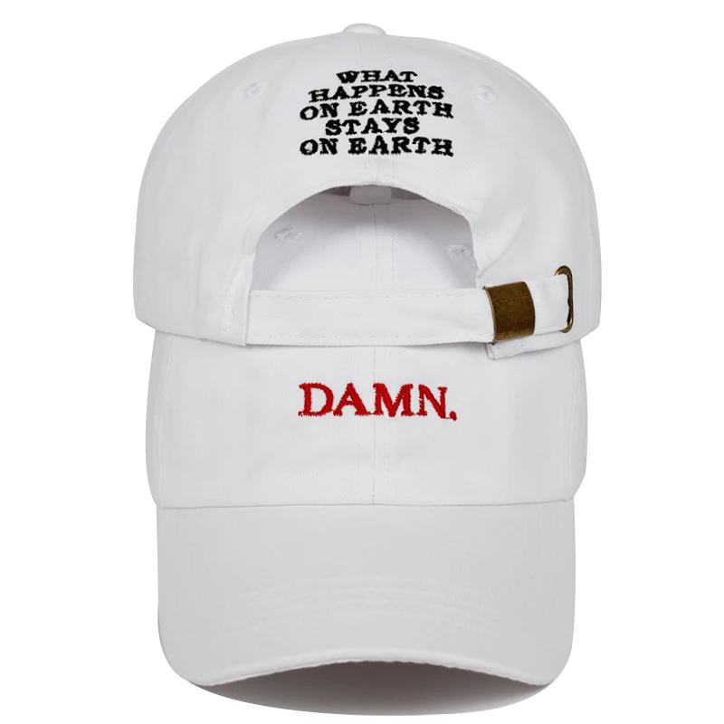 Unisex DAMN Letter Embroidery Baseball Caps Adjustable Casual Hats Spring and Autumn Outdoor Sunscreen Hat