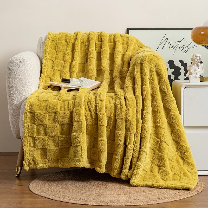 Solid Color Throw Blanket for Bed, Comfortable Soft Quilt Blanket Huafu Blanket Large Bed Blankets,All Season Rustic Throw for Sofa Couch Chair