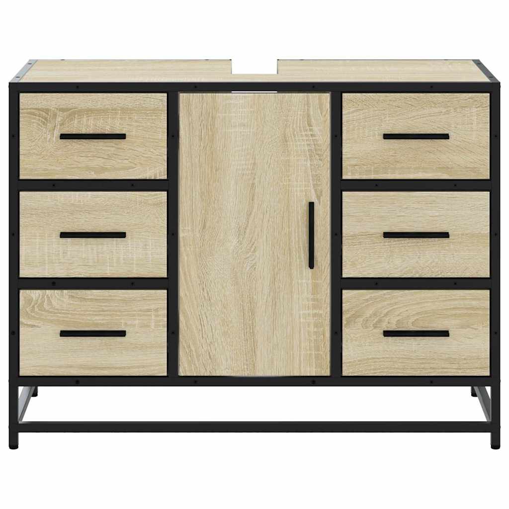 Washbasin Cabinet in Sonoma Oak 80 x 33 x 60 cm Particleboard