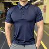 T-shirt da Corsa Sottile a Maniche Corte ad Asciugatura Rapida in Seta di Ghiaccio da Uomo, T-shirt da Fitness Larga con Scollo a Revers, Maglia da Calcio Basket, Abbigliamento Sportivo