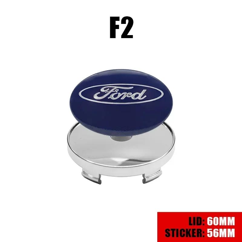 4pcs 60mm Car Styling Wheel Hub Center Caps Rim Cover Badge Emblem For Ford ST Focus Fiesta Ranger Mondeo Kuga Mustang Transit