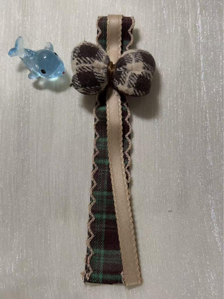 Multi-color Plaid Bow Lanyard Pendant: Hair & Bag Accessories, Clothing Ornaments - Hot Selling!