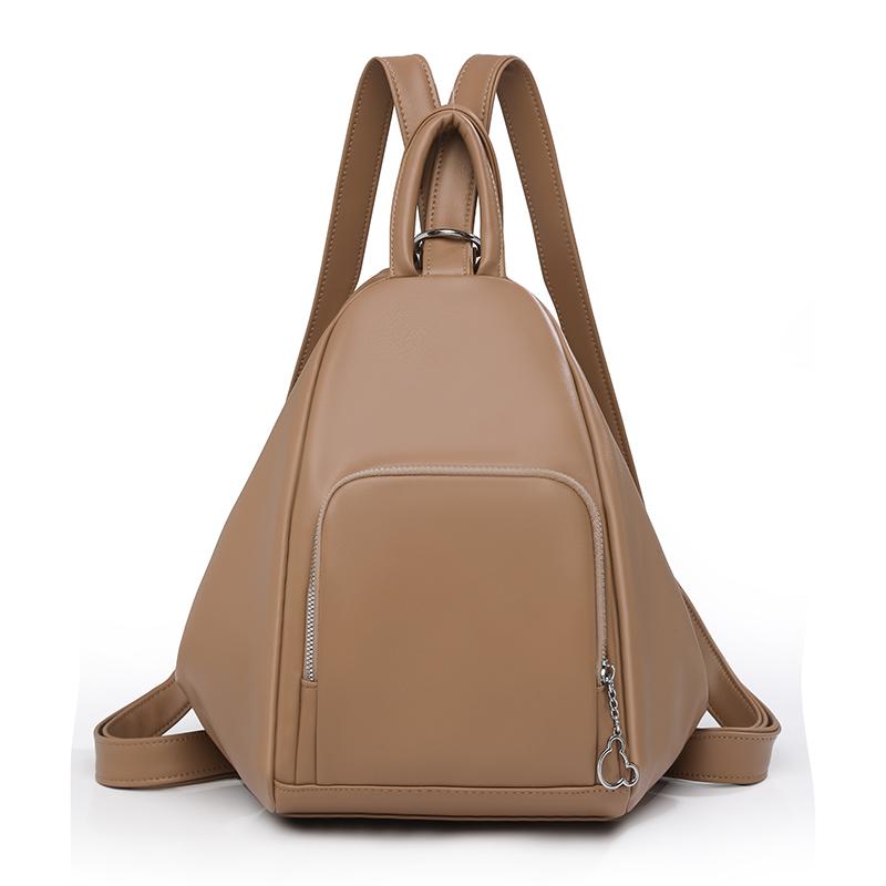 Women's Multifunctional Shoulder Bag Commuter Business Backpack Solid Color Crossbody Bag