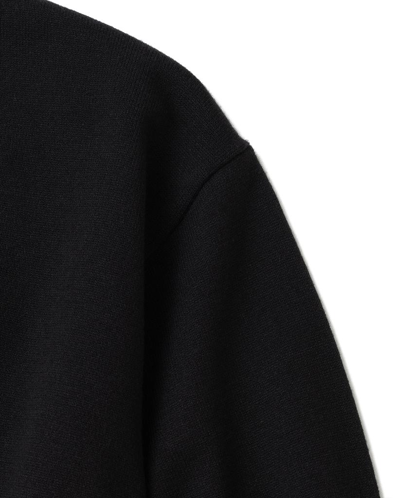 KNITTED Basic Essential Crop Round Knit Black