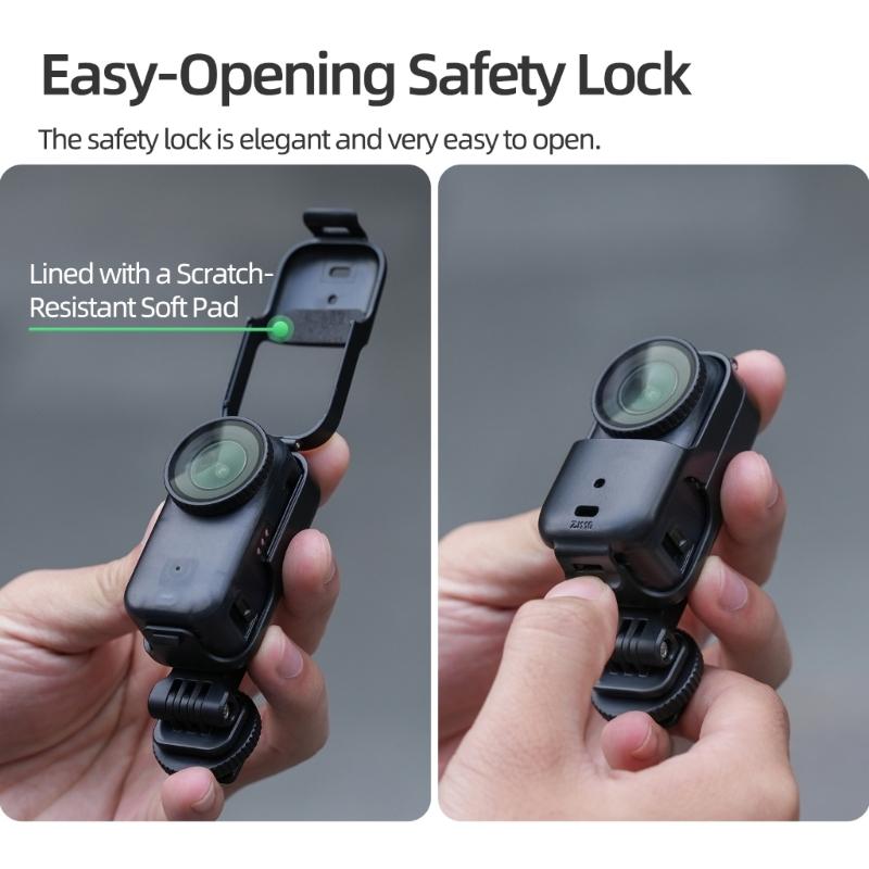 ABS Camera Bracket Holder for Action Cameras Offering Secure Cold Shoe Base Enhances Stability During Recording