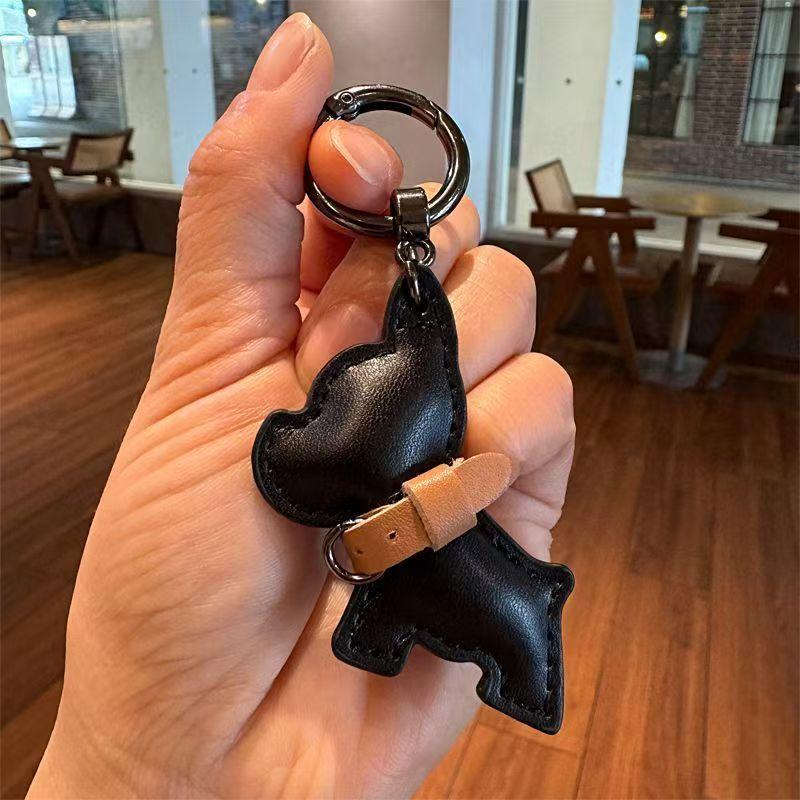 Handmade French Bulldog Keychain, Cute Dog Car Key Holder, Creative Couple Gift, Premium Bag Charm Accessory