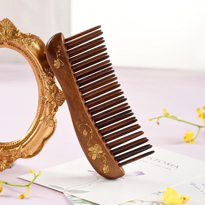 Tan Mujiang Lacquer Art Scalp Massage Comb