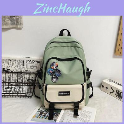 Nylon Letter Backpack For Middle School Students With Zipper Closure And Adjustable Straps