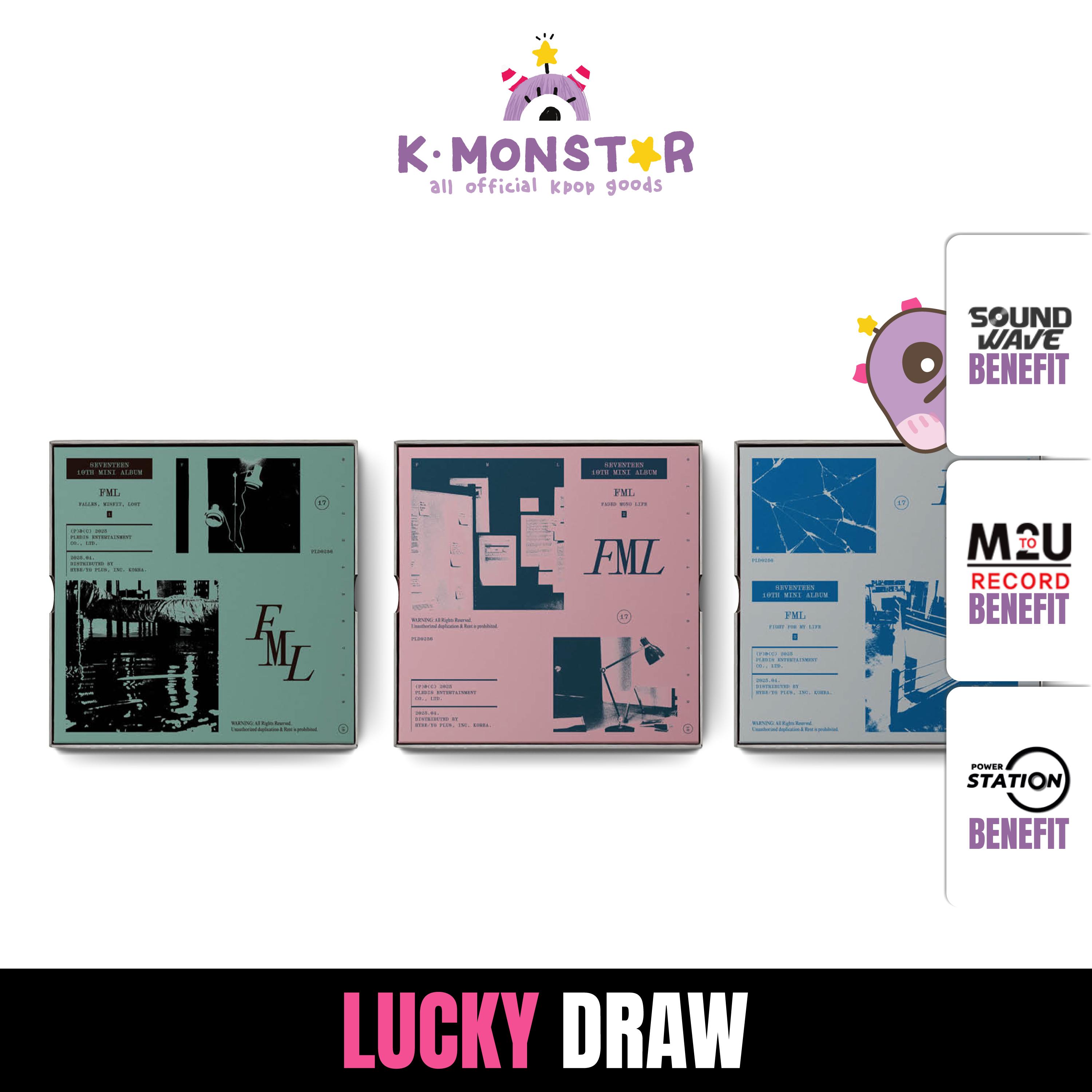 

SEVENTEEN- FML Lucky Draw 3SET Soundwave, M2U, POWERSTATION