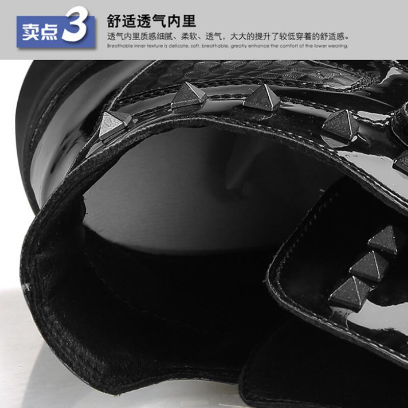 New sporty sneakers, hip-hop style men's shoes, Korean trendy shoes, British rivet high-top shoes, street dance sneakers 7