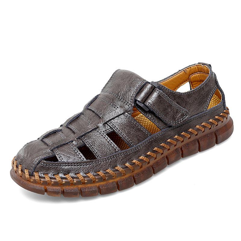 2025 Retro Übergröße Herren Strandsandalen: Sommer Slipper Hollow Casual Pantoletten
