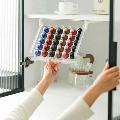 Drawer Style Coffee Capsule Rack, Hidden Pod Tea Bag Storage Box, Desk Drawer Storage Box, Space Saving Coffee Accessories