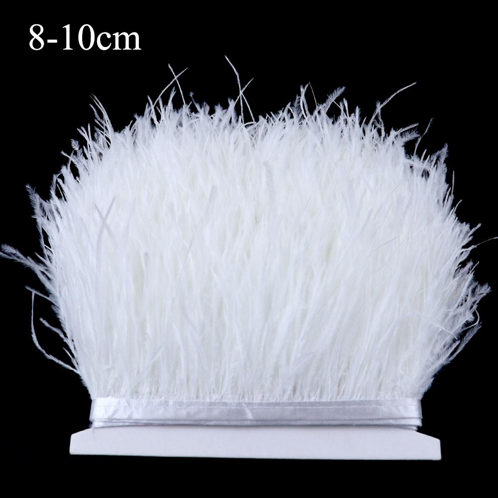 Feather1 Meter Natural Feather Trim Fringe Multi-color White Black Red Ostrich Turkey Feathers for Wedding Dress Decoration DIY Crafts