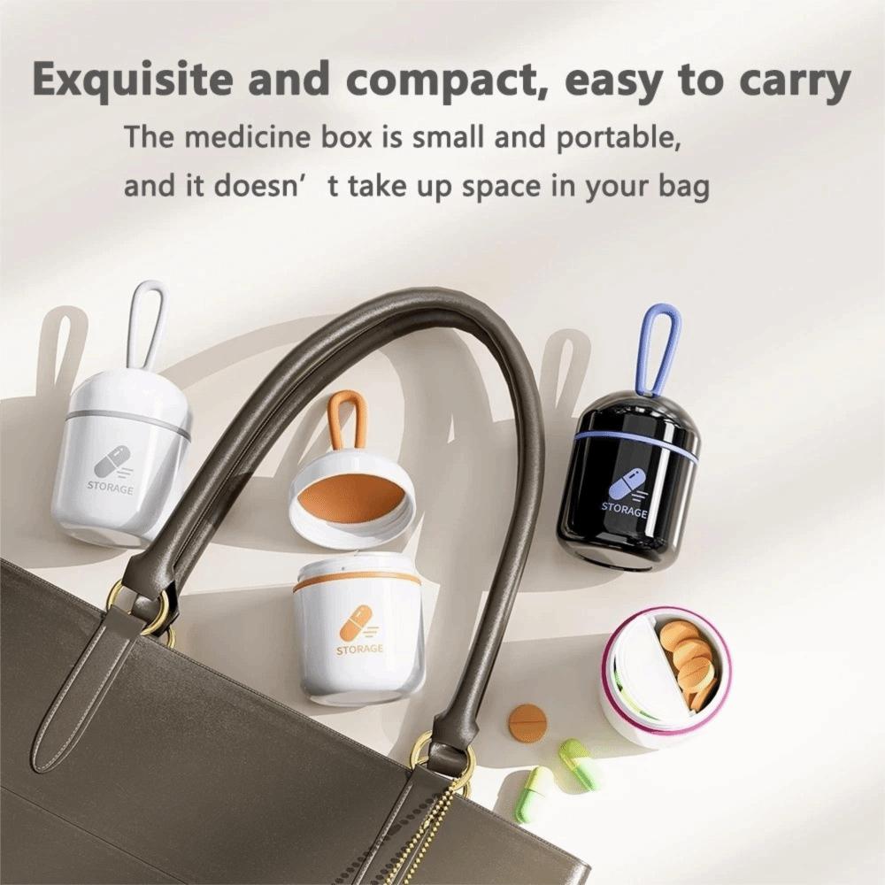 Tragbare Pillendose Runde Form Pillen-Organizer Langlebiger Medikamentenspender