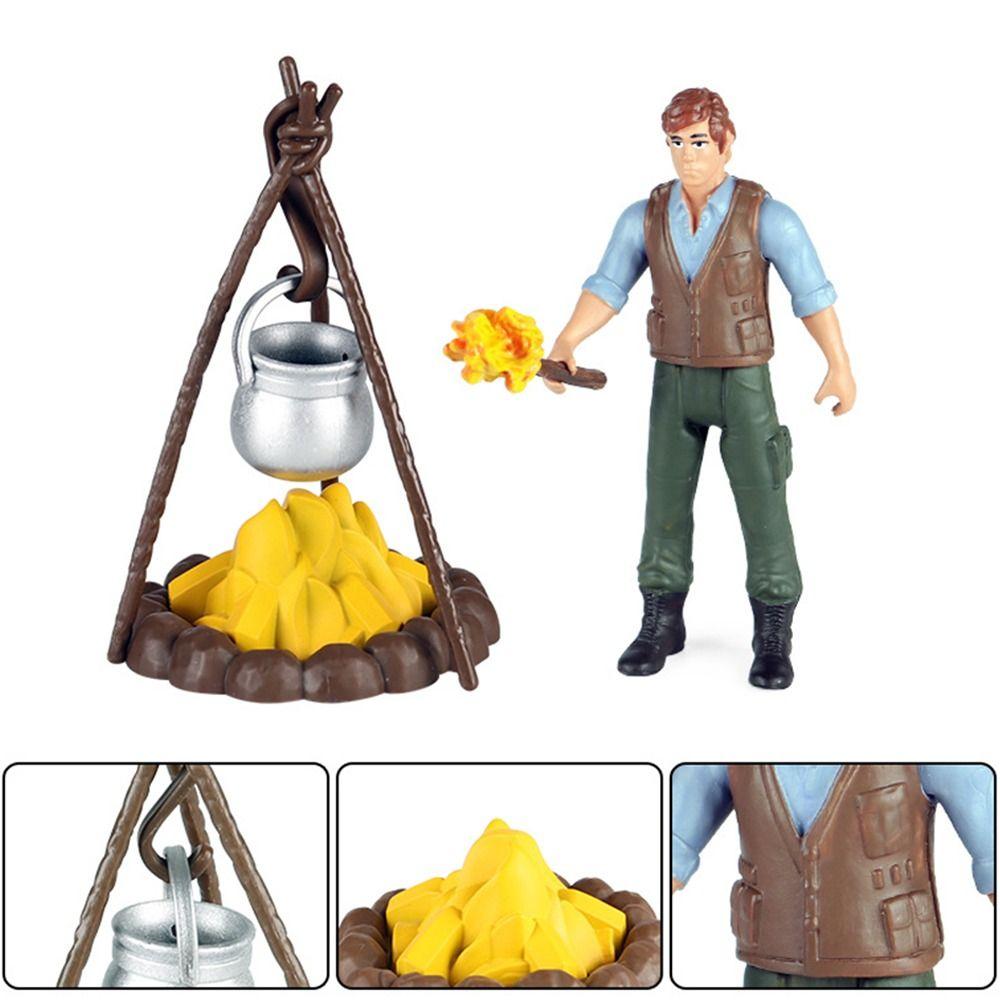 

Миниатюрный реквизит для кемпинга у костра, фигурка, сцена для пикника, игровая игрушка, украшение для сада