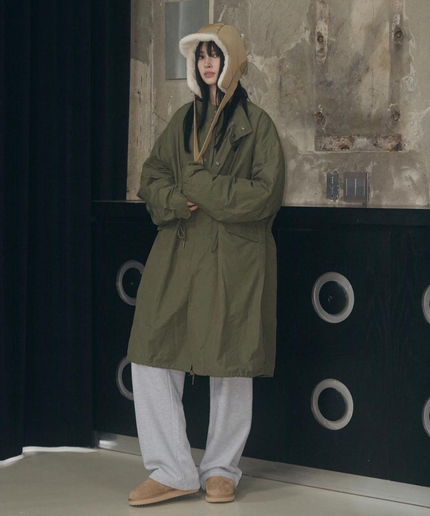 Leathery M-65 Fishtail Oversized Long Parka [2 Colors]