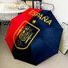 1PC Spain's Royal Emblem Printed Umbrella Folding umbrella, automatic umbrella 8-Frame for Travel, camping Fan gifts Christmas Gifts