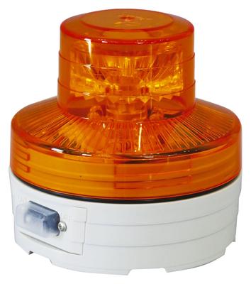 Nichido Industries LED-Drehlicht mit Batteriebetrieb, Nico UFO, Gelb, Immer an, NU-AY