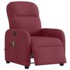 VidaXL Fauteuil de massage inclinable électrique Rouge bordeaux Tissu 3302965