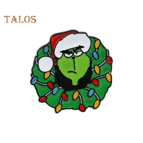 

Різдвяна брошка у формі мультфільму Фігурка проти ковзання, поліроване новорічне пальто, комір, сумка, шарф, капелюх, прикраса, шпилька, ювелірні вироби для одягу E