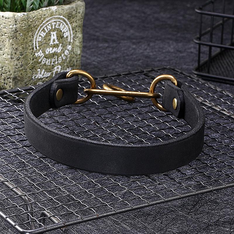 Cowhide Dog Collar Slim Dog Neck Collar Cowhide Dog Neck Collar Gree Whibit Rabit Neck Collar Neck Collar