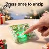 Adult Stress Relief Gift Christmas 7-Key Fidget Keyboard Keychain, Light Up Mini Game Toy, Portable Compact Accessory Stocking Stuffer Party