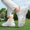 Men's Golf Shoes, Outdoor Professional Anti Slip Golf Training Sports Shoes, Men's Plus Size Quick Lace Up Casual Walking Shoes