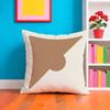 Nordic Geometric Line Coffee Color Cushion Cover Plush Fabric Soft DoubleSided Printed Sofa Warm Home Child Gift Pillow Case