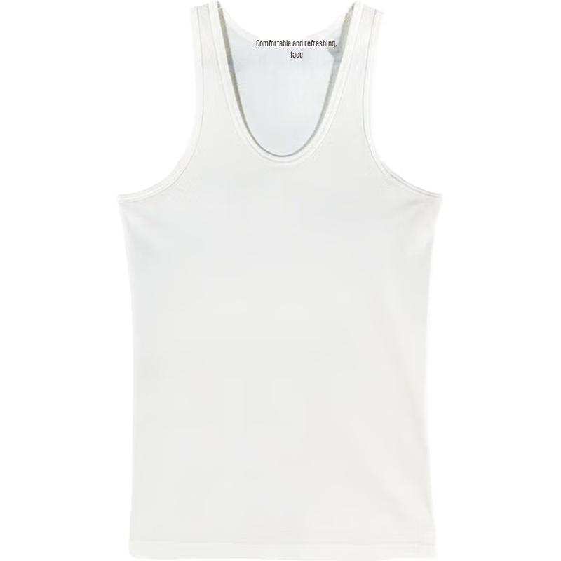 Yiershuang Men's Ribbed Antibacterial Sleeveless Undershirt