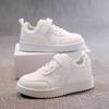 Children's Little White Shoes 2025 Spring and Summer New Girls' White Sports Shoes Students Breathable Net Shoes Boys' Casual Board Shoes